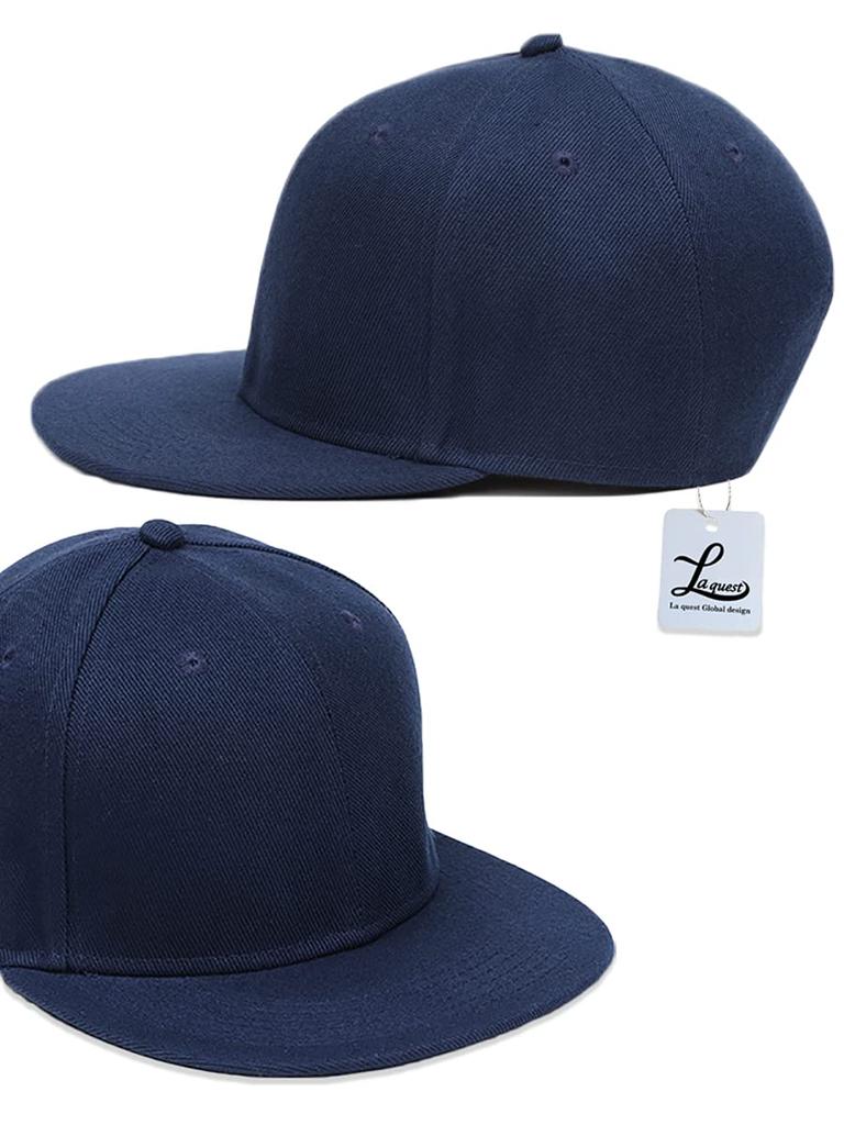 Spargel Simple Plain Flat Brim Snapback Baseball Cap Men's (Gray)