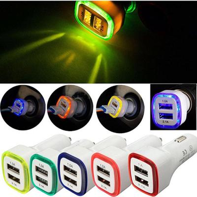 LED-Dual-USB-Anschluss, 2,1 A, schneller Autoladeadapter für iPhone, iPad, Samsung Galaxy