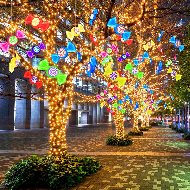 NuFeng LED 3D Candy Outdoor Decorative String Lights