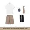 British Style Summer Short Sleeve Kindergarten Uniform Set for Boys and Girls