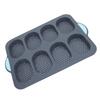 Silicone Bread Pan Nonstick Heat Resistant Perforated French Bread Baking Pan Cake Pan with Anti Slip Handles
