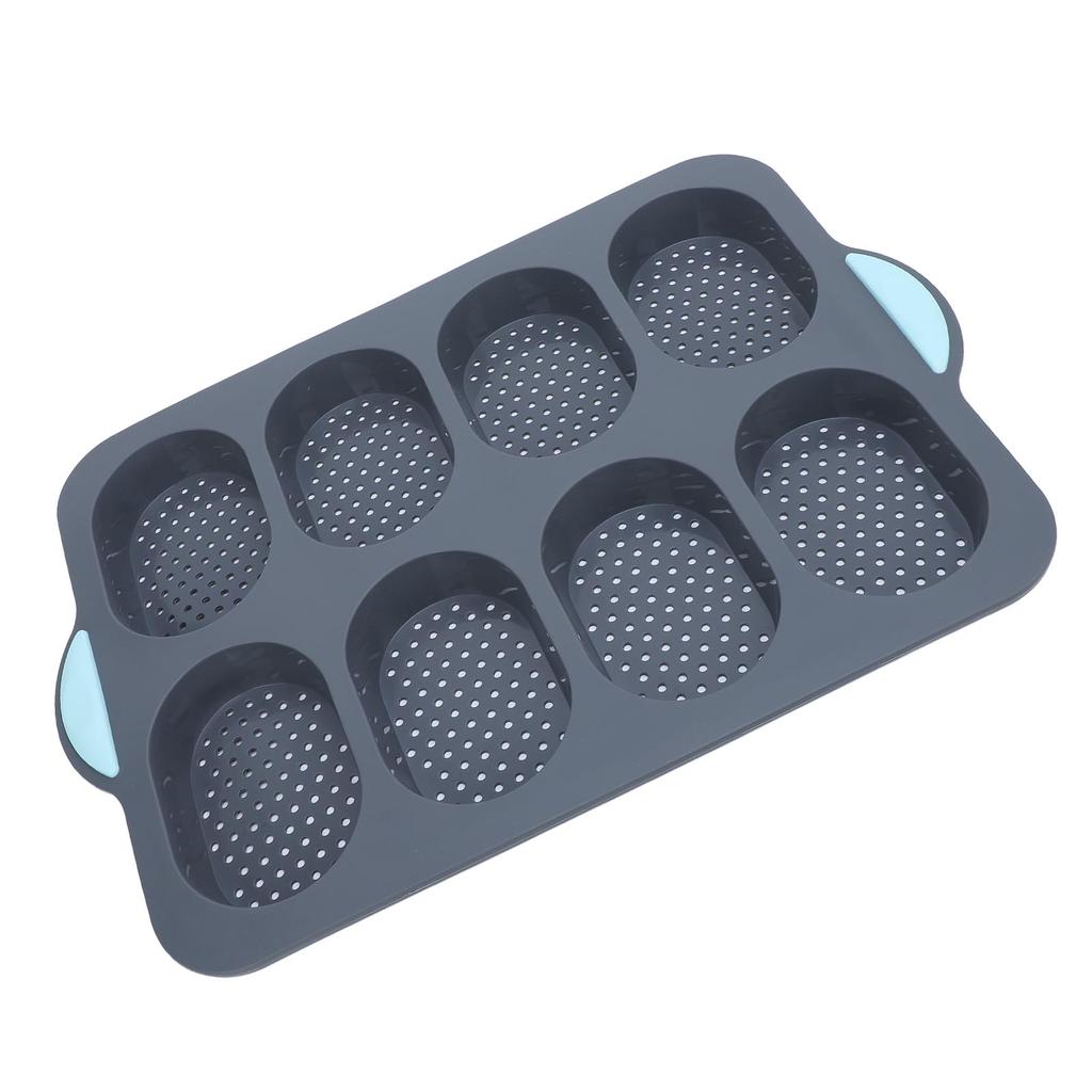 Silicone Bread Pan Nonstick Heat Resistant Perforated French Bread Baking Pan Cake Pan with Anti Slip Handles