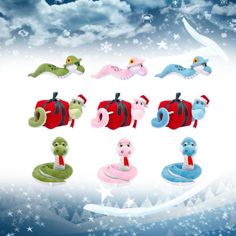Snake Christmas Zodiac Doll Plush Toy Stuffed Animal Pp Cotton Gift Festive