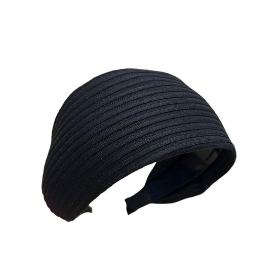 

Women Headband Vertical Pit Texture Soft Fabric Wide-Brimmed Hair Hoop Autumn Winter Makeup Washing Face Hair Accessory