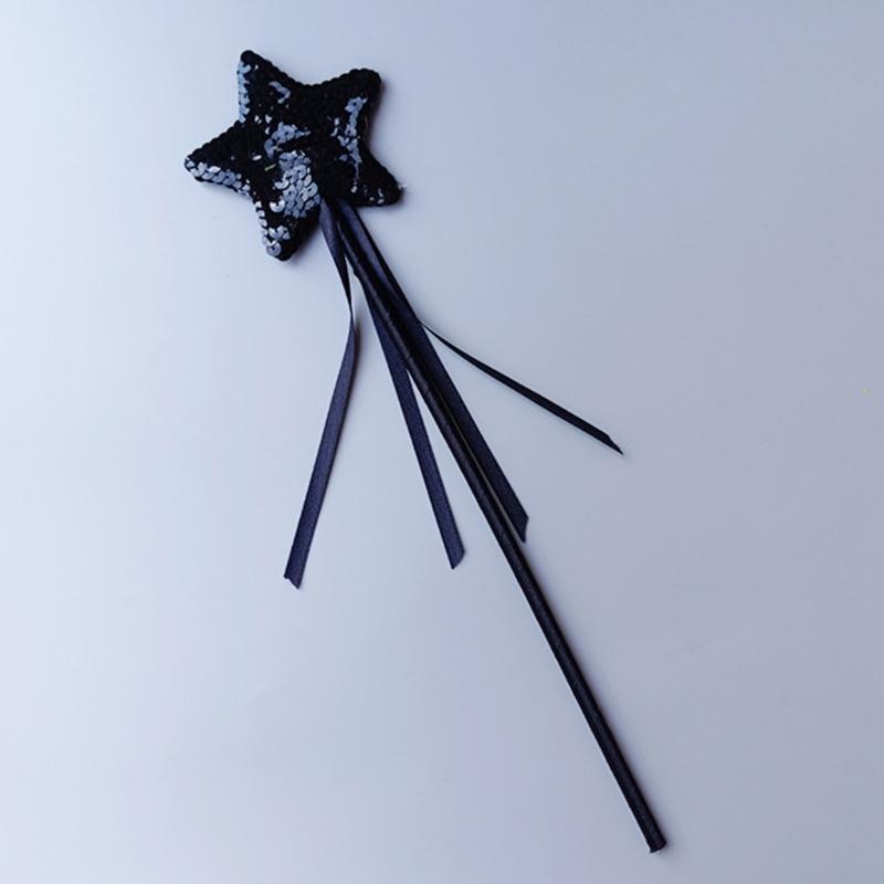 Star Sequins Magic Stick Princess Cosplay Props Little Girl Character Costume Accessory for Children Girl Kindergarten