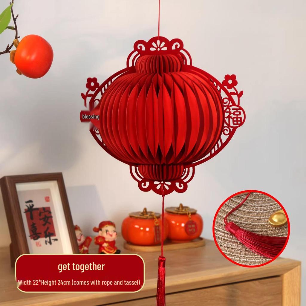 Chinese Horse Year 2026 Lanterns: 3D Honeycomb Hanging Ornaments for New Year and Spring Festival Decor.