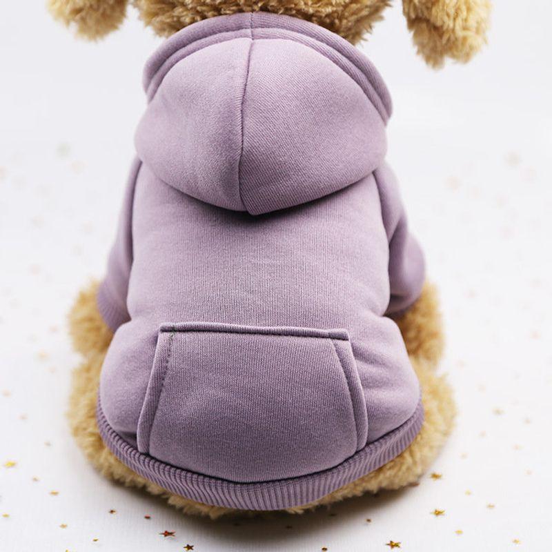 

Autumn Winter Sweater Denim Pocket Two Feet Clothes Sports Style Pet Clothes Dog Cat Clothes Pet Supplies Pocket Sweatshirt light purple M