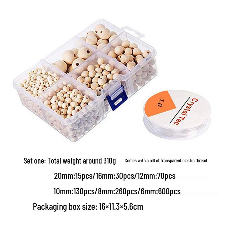 

Boxed Natural Wood Lotus Beads - Loose Round Beads for Handmade Crafting