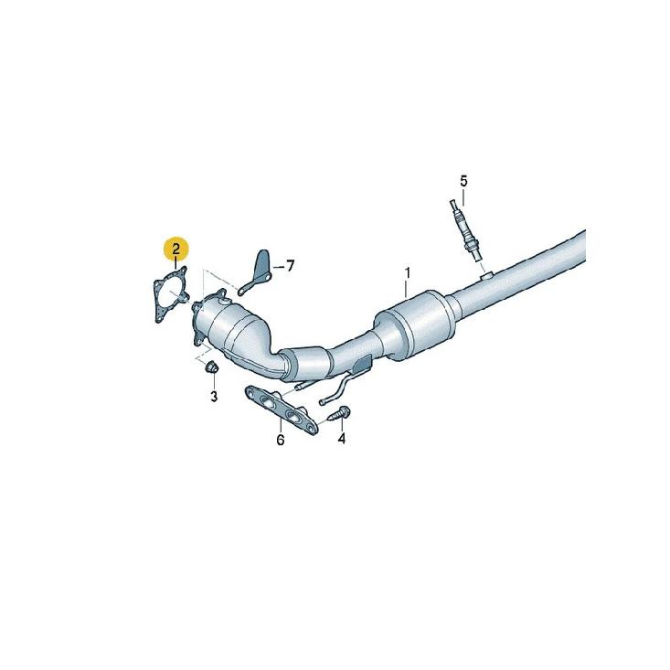 BOICY Turbocharger Exhaust Pipe Interface Gasket for Beetle Polo CC Golf Sharan Jetta Passat CC A1 A3 Q3 1K0253115AB 1K0253115K