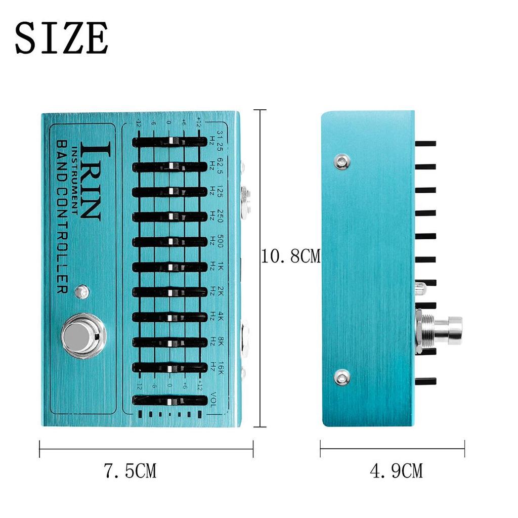 IRIN Guitar Effects Pedal: Amplifier Simulation, Distortion, Overdrive, Ten-Band EQ, Equalizer.