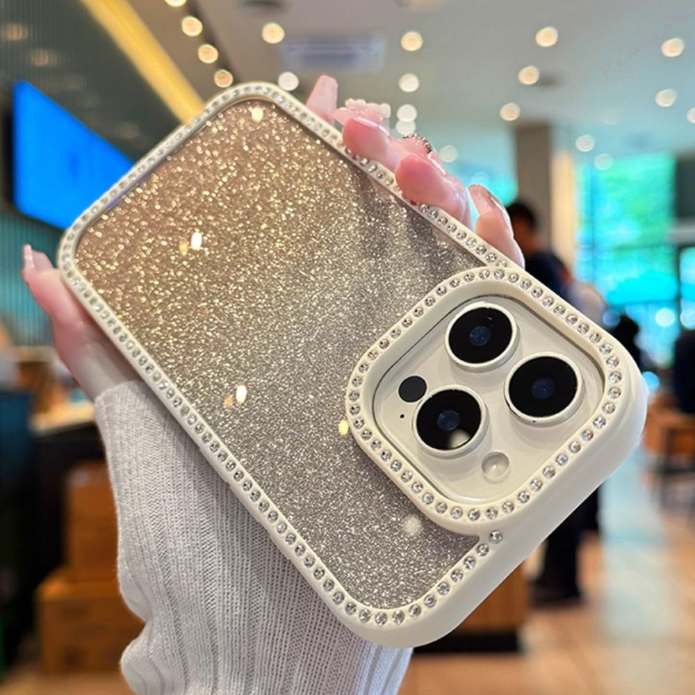Transparent Diamond Phone Case for iPhone 16 15 14 Plus 13 12 11 14 15 16 Pro Max 16Pro Bling Glitter Protector Shockproof Cover