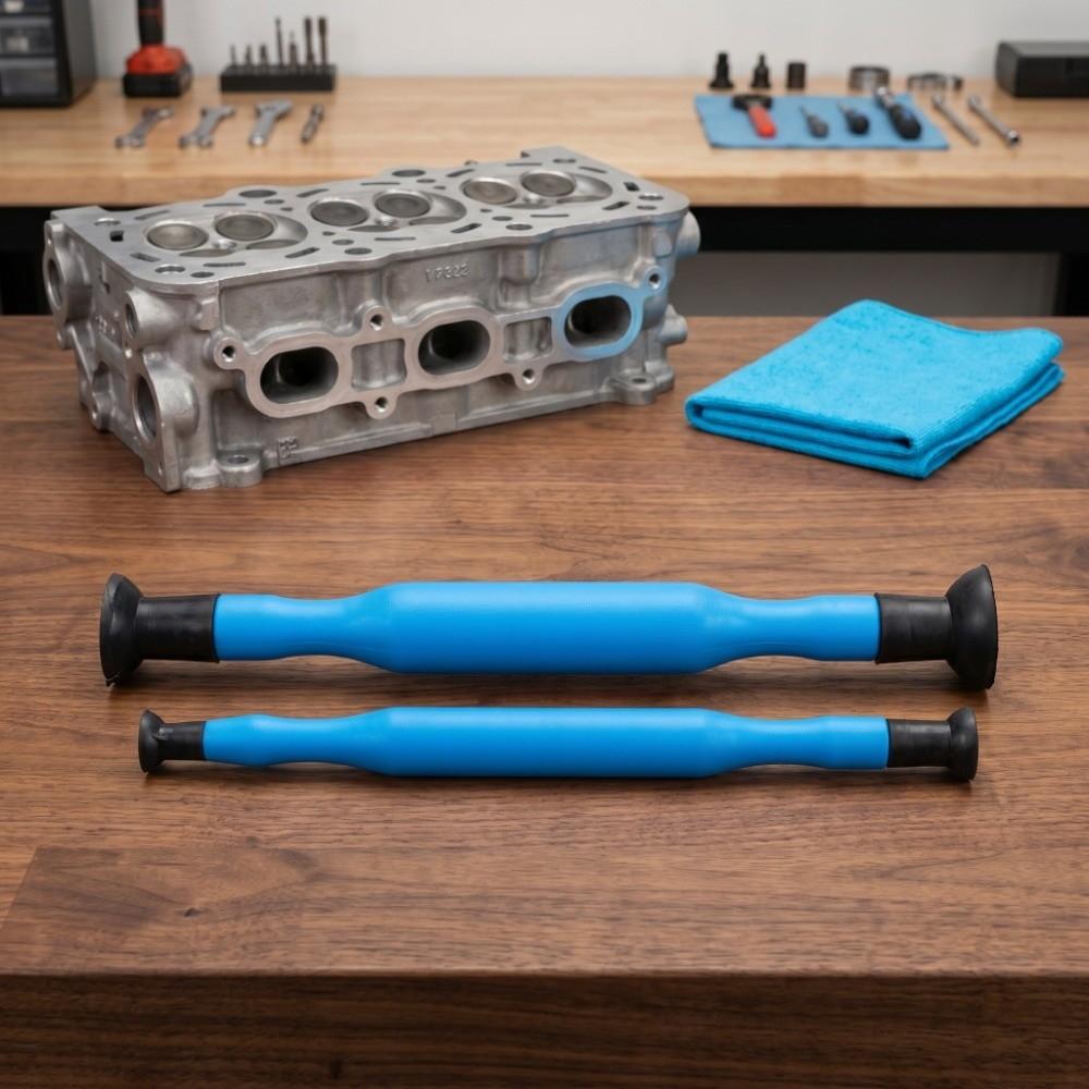 2PCS Rubber Suction Cups Valve Grinding Tool Hardwood Handle Spring Compressor Tools Engine Repair