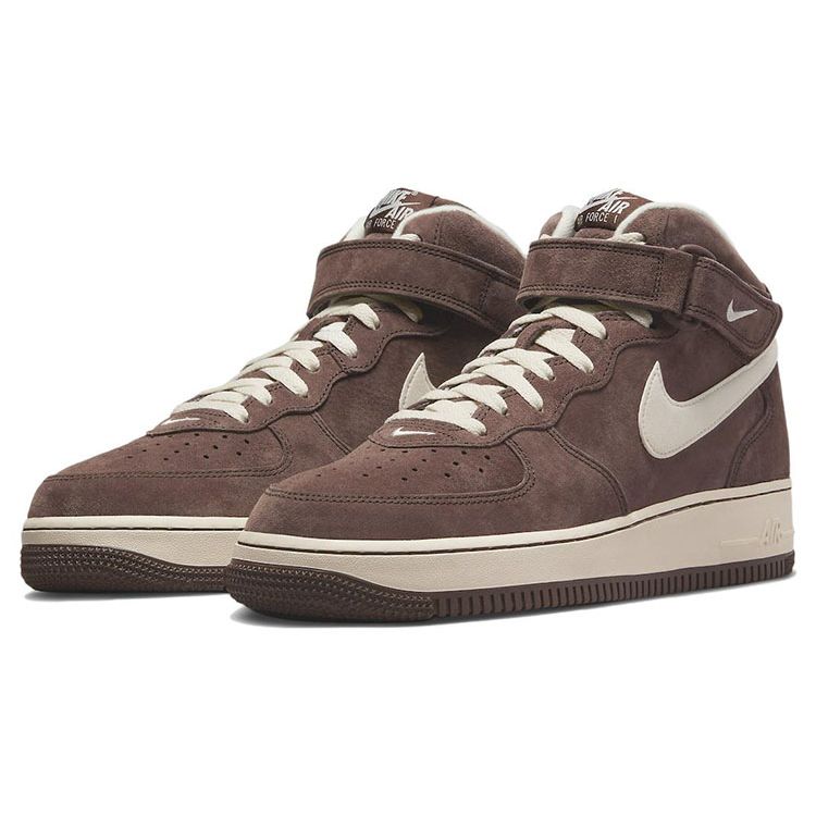 Nike Air Force 1 Mid Chocolate Unisex Sneakers Brown Cream DM0107-200