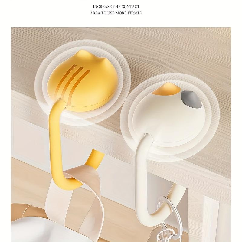 2pcs Heavy-Duty Portable Table Hooks - No-Drill Wall-Mounted Plastic Hooks for Backpacks, Bags & Accessories, Lightweight Design