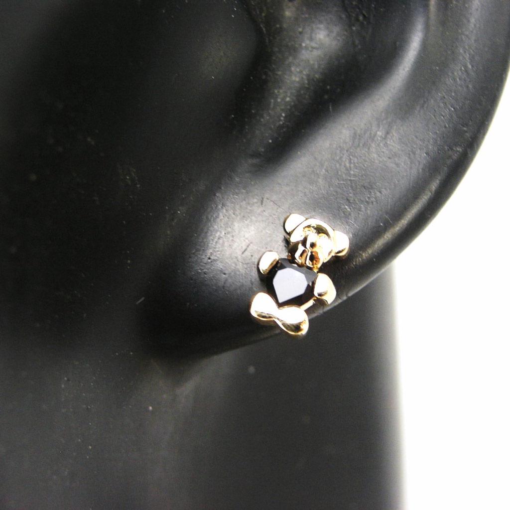 Les Trésors De Lily [G2001] - Boucles Plaqué Or 'Teddy Love' noir