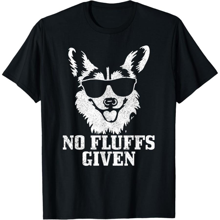 

Corgi No Fluffs Given Funny Dog Corgi T-Shirt for Men Women Girls Kids XXXXXL чёрный