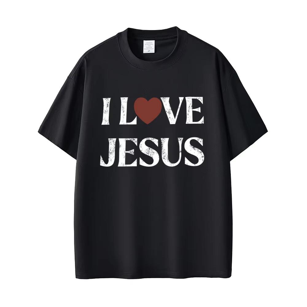 I Love Jesus Tshirt Christian Tee Shirt Unisex Women Clothing Hip Hop Vintage Rock T Shirts Unisex Retro Ocollar Hip Hop Tshirts 2XL