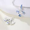 Copper Colorful Month Heart Zircon Birthday Stone Charms Beads Pendant For Original Bracelet Woman Girl Jewelry