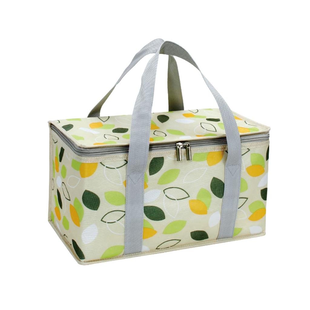 Borsa da Picnic Portatile Termica Isolante Borsa Frigo Grande per Campeggio all'Aperto Borsa Pranzo da Esterno Impermeabile Scatola Spessa con Pellicola di Alluminio