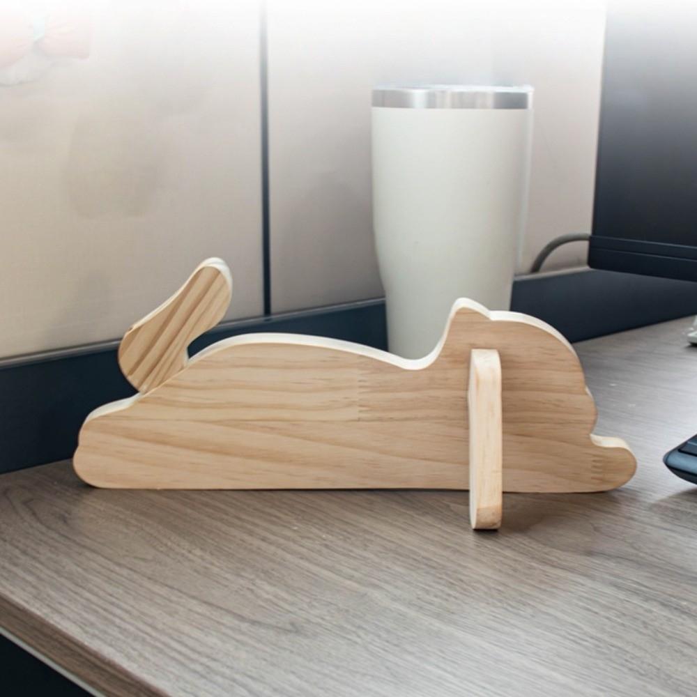Rotatable Tail Cat Shape Photo Frame Adjustable Angle Kitten Wooden Photo Holder  Memorial Gift