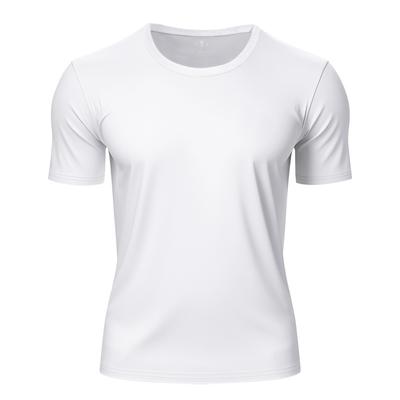 Unisex Asian Quick Dry Breathable Solid Color Short Sleeve Marathon Fitness Needle Eye T-shirt
