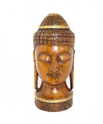Holzfigur von Buddha (groß), Buddha-Statue aus Holz, handgefertigt
