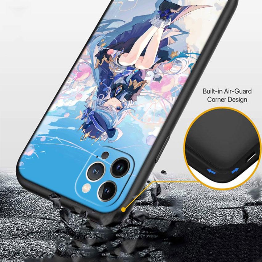 FM26 Genshin Impact Soft Shell Phone Case for iPhone 16 15 14 13 12 Pro Max Plus Mini