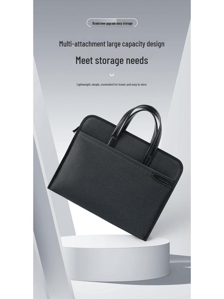 Men's Oxford Cloth Laptop Briefcase: Printed Handbag for Business, Office, and Document Carrying