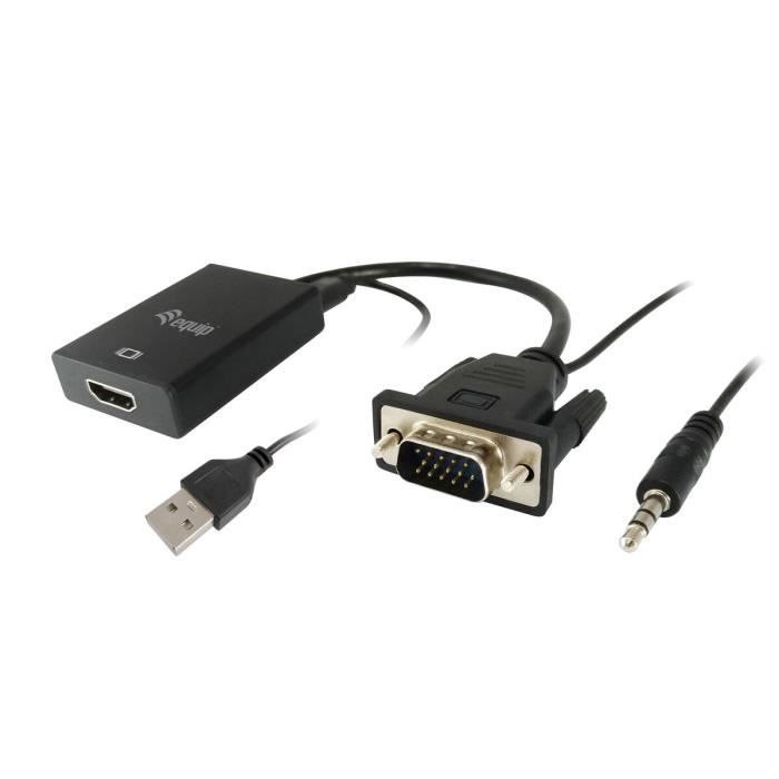 Adaptér VGA na HDMI s Audio Equip 119038