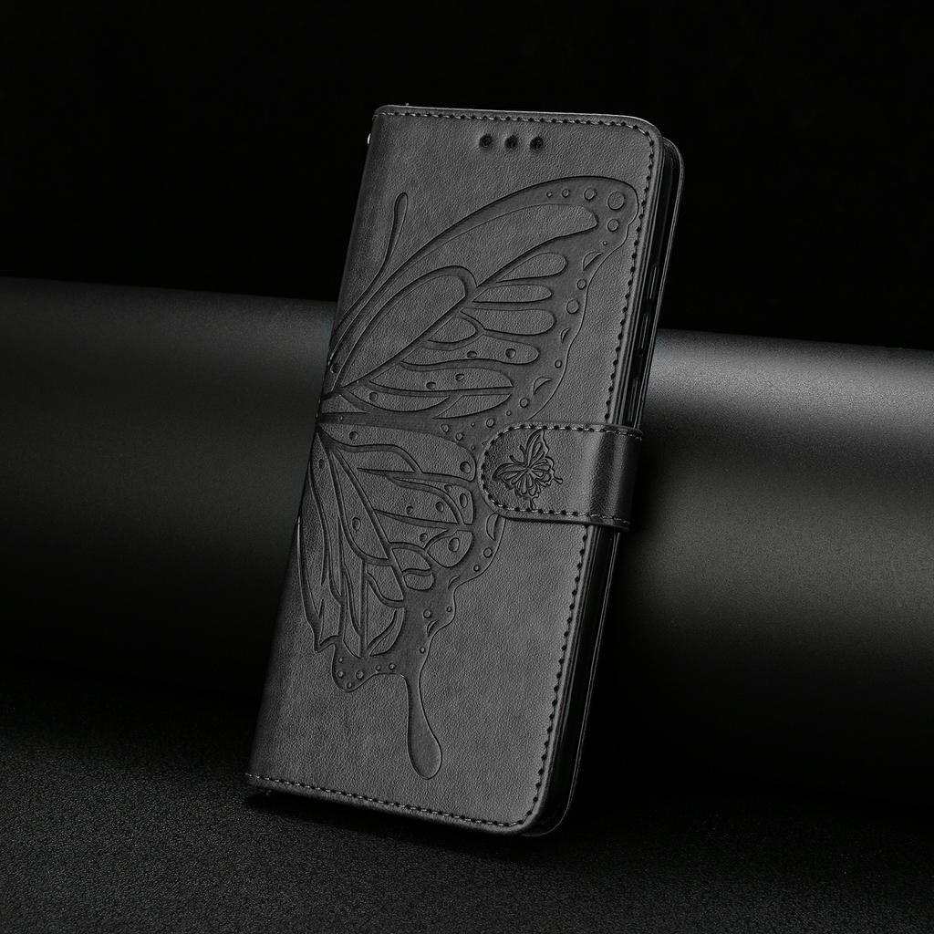 Flip Case For Xiaomi Redmi Note 14S 4G/Note 13 Pro 4G/Poco M6 Pro 4G Leather Phone Cover Cherry