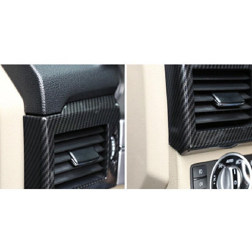 For Benz GLK 2009-2015 ABS Carbon Fiber Air Conditioning Air Outlet Vent Trim 2X
