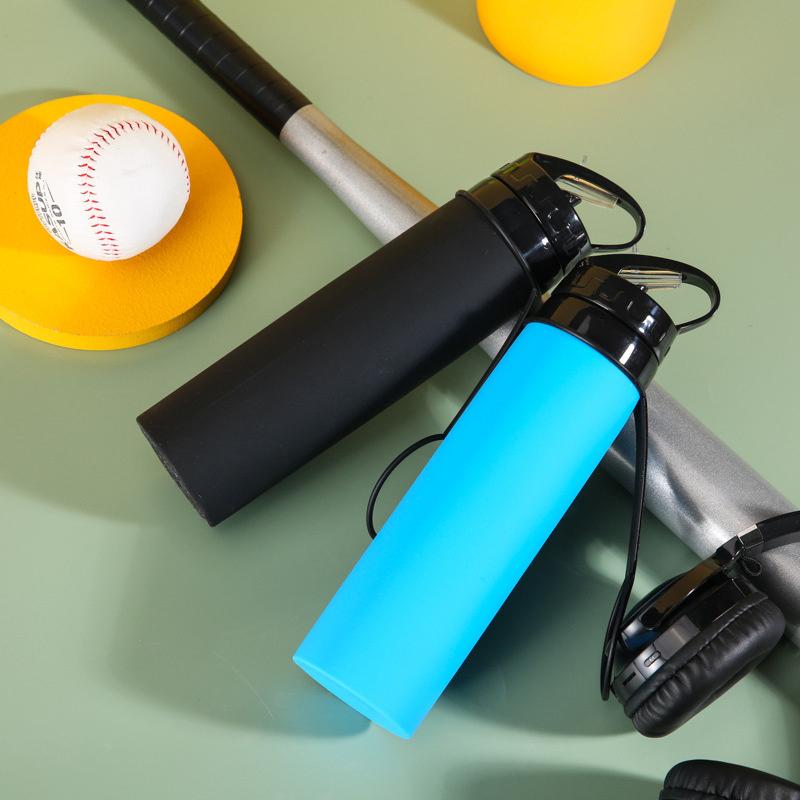 600ml Dětský pohár Opakovaně použitelná silikonová sportovní láhev Měkká skládací Pro domov kancelář
