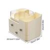 Cream Series Dustproof Makeup Organizer Large Capacity Makeup Brush Holder  Desktop Use