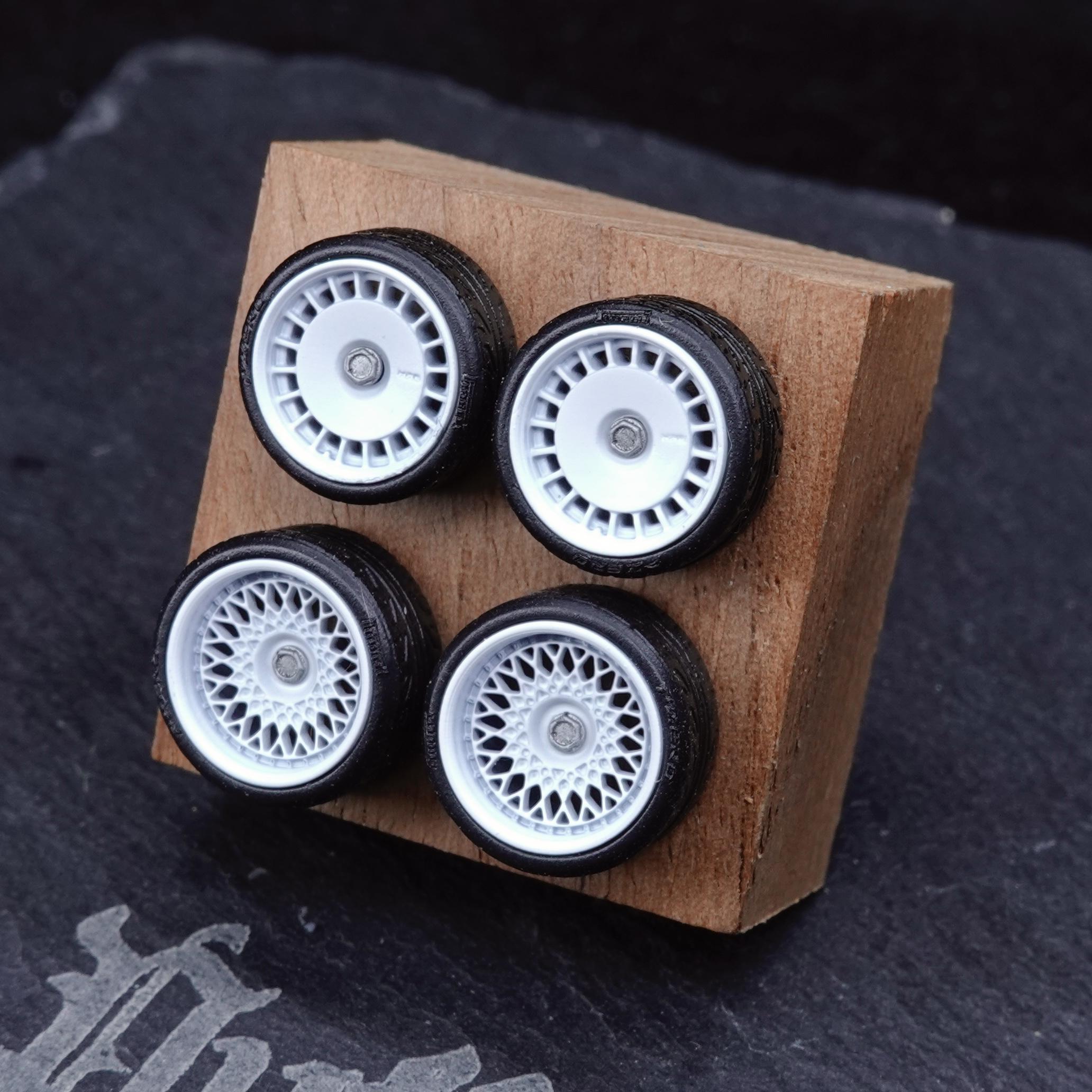 

PuffStudio_1/64 Wheel Hub 8.5/8.8mm Original Style Wheel Suitable for 1/64 Car Model Accessories Modification белый