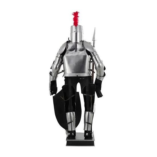 Tempelritter Kreuzritter Ganzkörperpanzerung mit Holzsockel