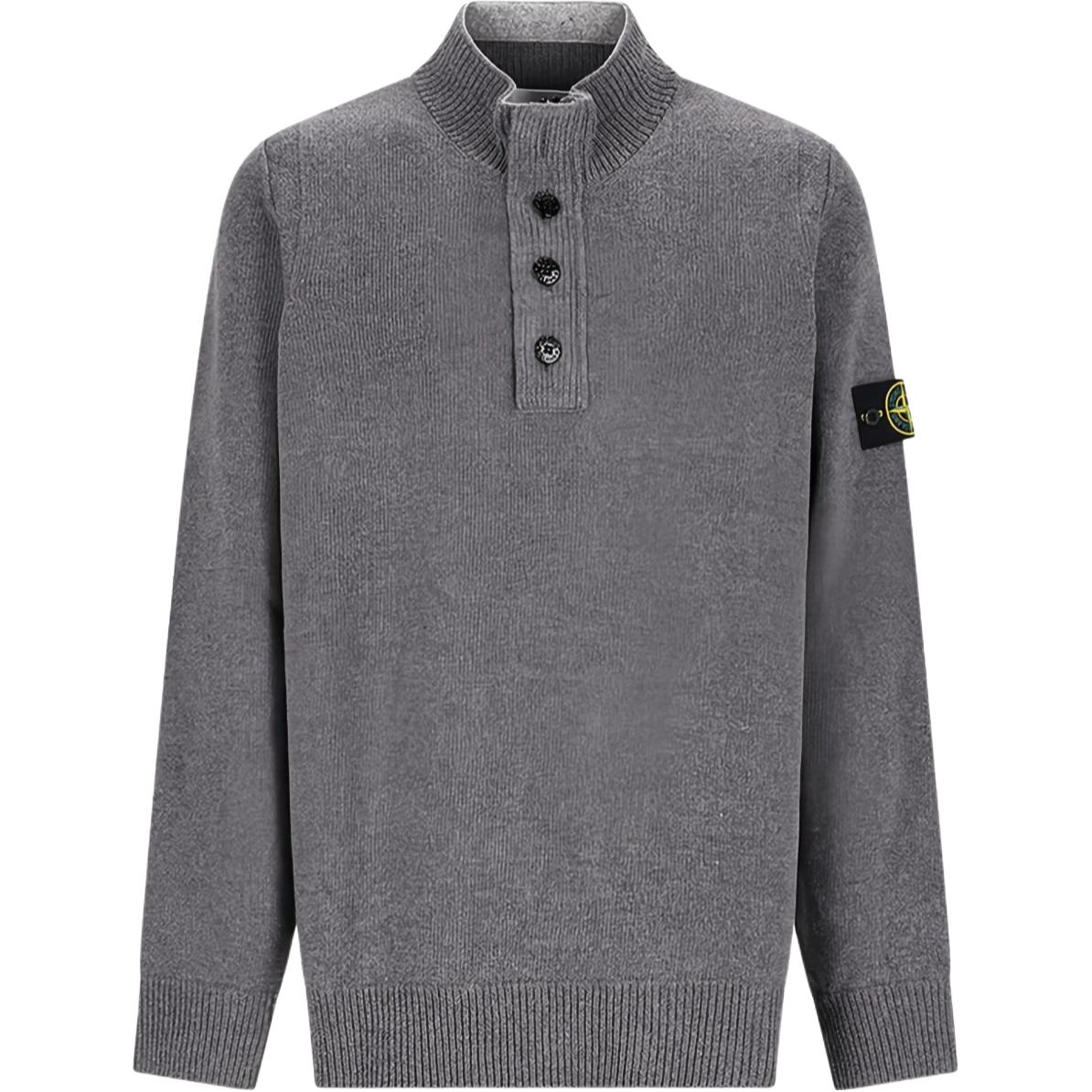 Stone Island Logo Knop Trui met Lange Mouwen Heren trui K2S155100040S0A23-V0M6B L