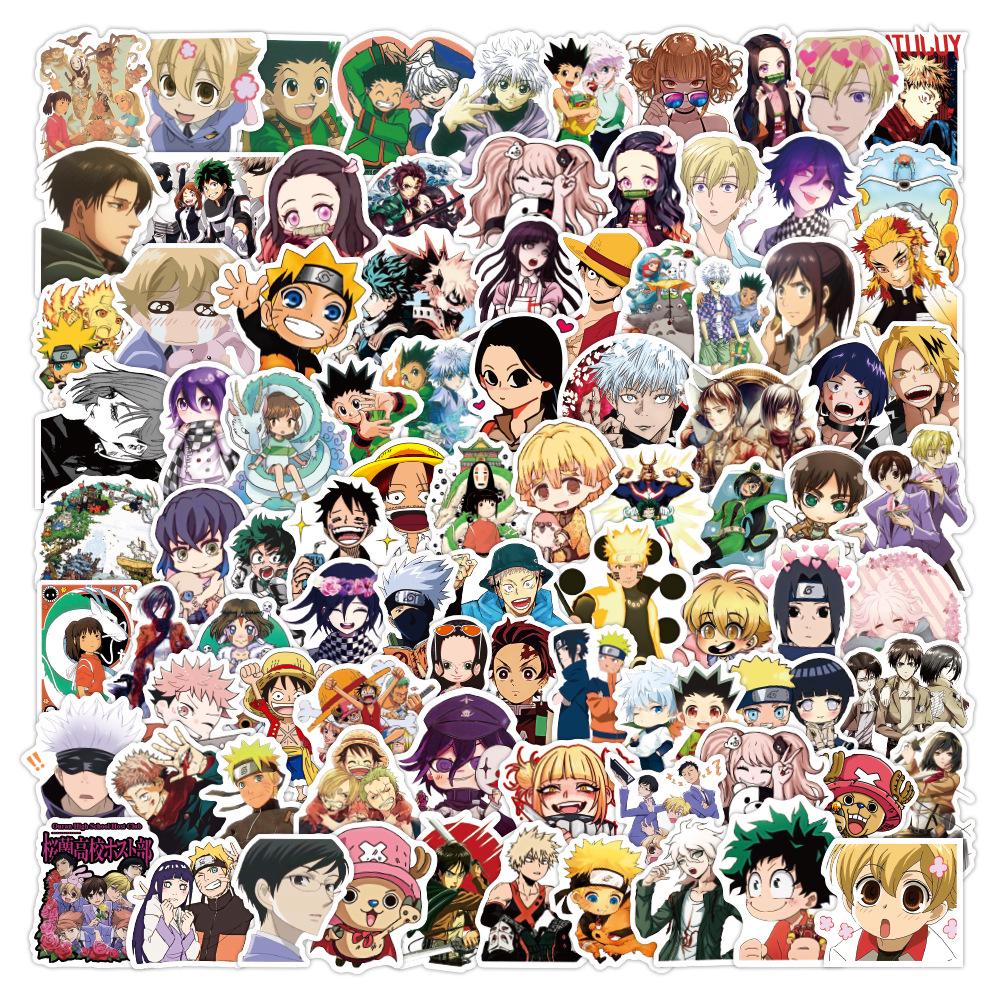 300 Cartoon Anime Graffiti Stickers: Waterproof for Notebooks, Skateboards, Luggage