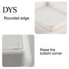 Storage Food Tray White Stackable Round Edges Easy To Clean Spill Fruit Resistant Multipurpose Plastic Hot Pot Serving for Dining Room Dessert Platter