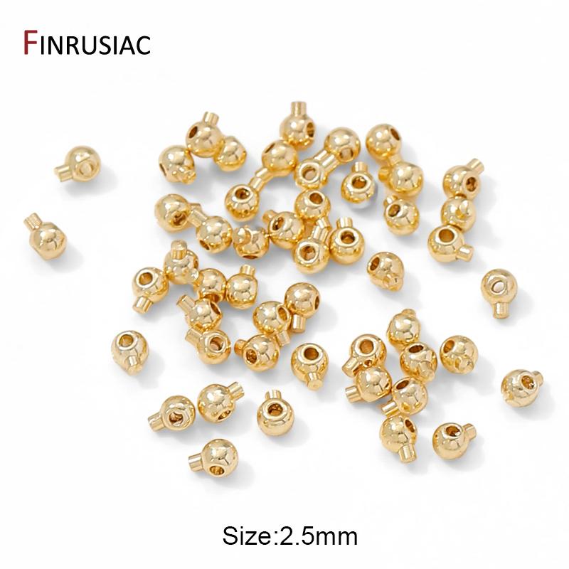 18K Gold Plated Brass Positioning Clasps Stopper Spacer Bead Crimp End Beads,Lamps For Jewelry,DIY Jewelry Making Supplies