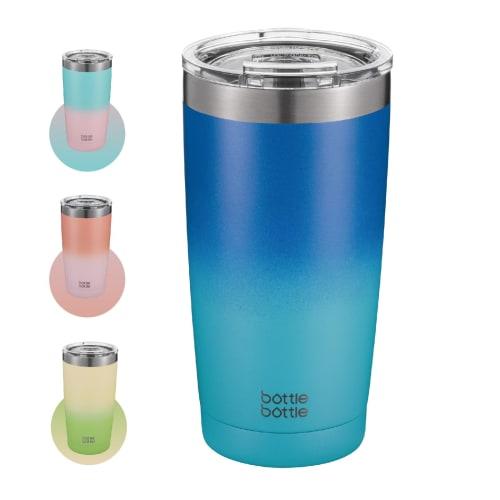 BOTTLE BOTTLE Tumbler with Lid, Spill-Resistant, 600ml Large Capacity Water Bottle, Double-Walled Stainless Steel Coffee Bottle, Vacuum Insulated, Kee
