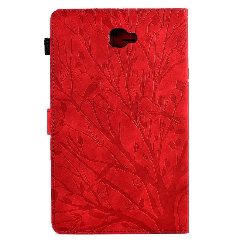 For Galaxy Tab A 2016 Tablet Cover 10.1 Inch SM-T580/T585 PU Leather Embossed Shockproof Funda For Samsung Tab A6 10.1 2016 Case