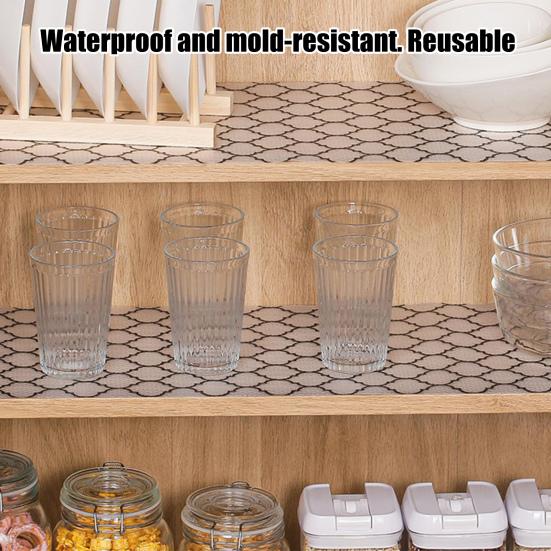 EVA Printed Drawer Liner Thick Non-Adhesive Shelf Mat for Kitchen Cabinet Waterproof Oil-Proof Cabinet Liner