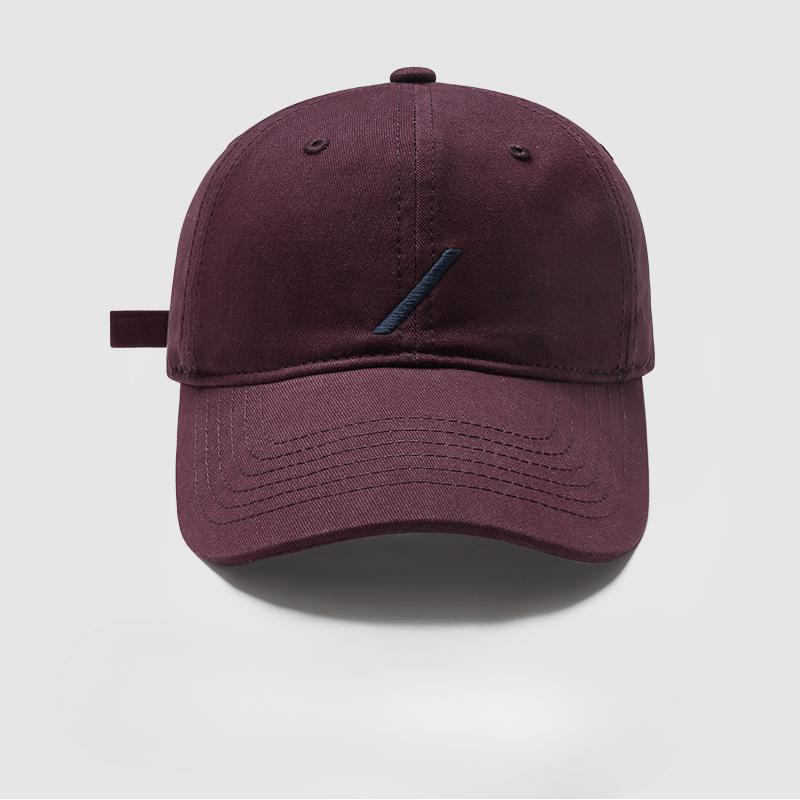 Korean Version of Casual Embroidered Slash Baseball Hat for Women's Spring New Versatile Face Showing Small Duckball Cap Simple Sun Hat