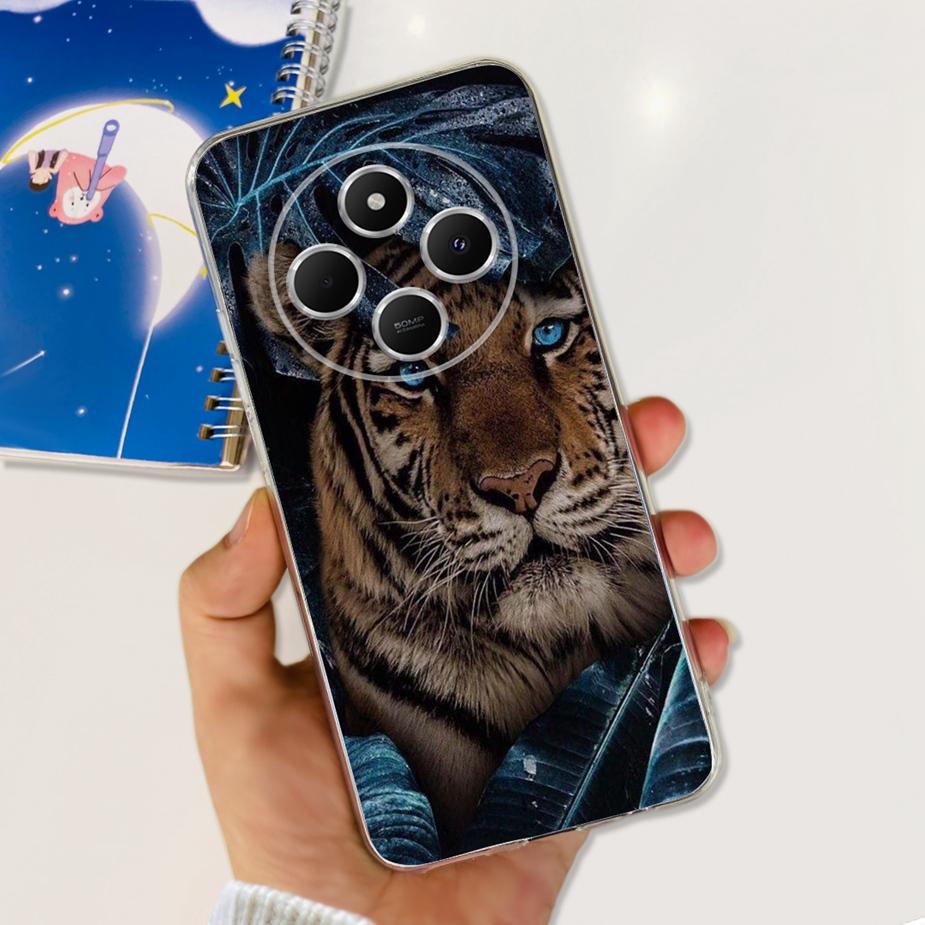 For Xiaomi Redmi 14C Case Cute Cat Butterfly Painted Cover Clear Silicone Soft TPU Phone Case For Xiaomi Redmi 14C Redmi14C Bags