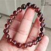 Natural Red Limonite Quartz Trendy Strand Bracelet Rare Stretch Yellow Phantom Round Beads Women Men Jewelry AAAAA