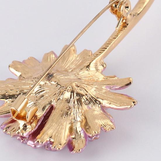 Women Brooch Gradient Enamel Flower Design Brooch Suit Lapel Sweater Dress Coat Badge Weddings Parties Daily Wear