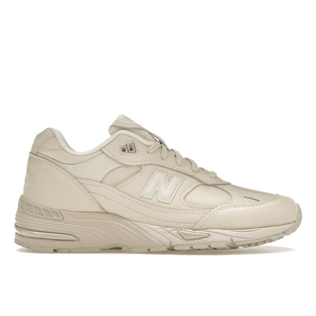 New Balance 991 Made In England Contemporary Luxe Men Sneakers White Light-Grey Moonbeam M991OW
