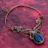 Neon Flash Labradorite Gemstone Necklace Copper Wire Wrapped Adjustable Necklace