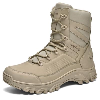 Men's High-top Boots Outdoor Non-slip Hiking Boots Lace Up Desert Ankle Boots for Men Military Combat Booties Botas Para Hombre