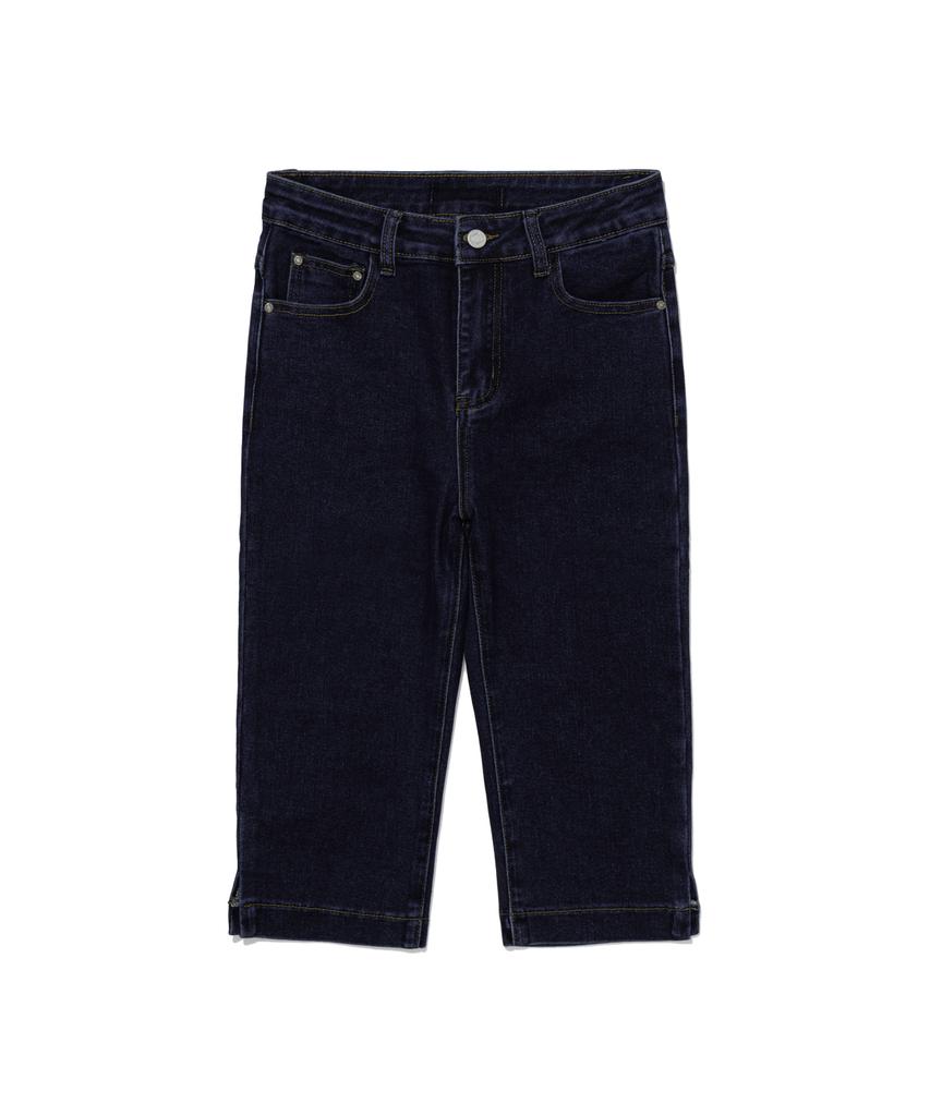 MOAA Slim Slit Denim Capri Pants (Jeanblue)